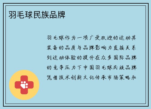 羽毛球民族品牌
